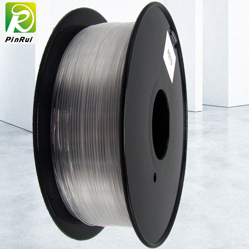 Pinrui 3D Printer 1.75mmppetg لون الشفافة للطابعة ثلاثية الأبعاد